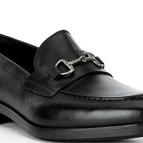 Cole Haan Black Leather Slip-On Loafers - Picture 1 of 7